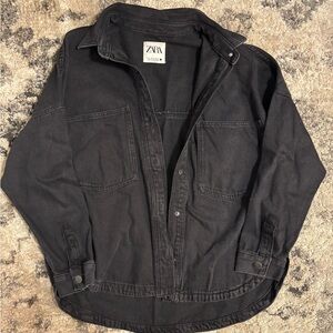 Zara Women's Black Jean Jacket
